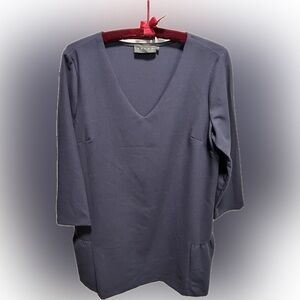 Hatch Heidi navy ruffle tunic mini dress, sz M (D1)